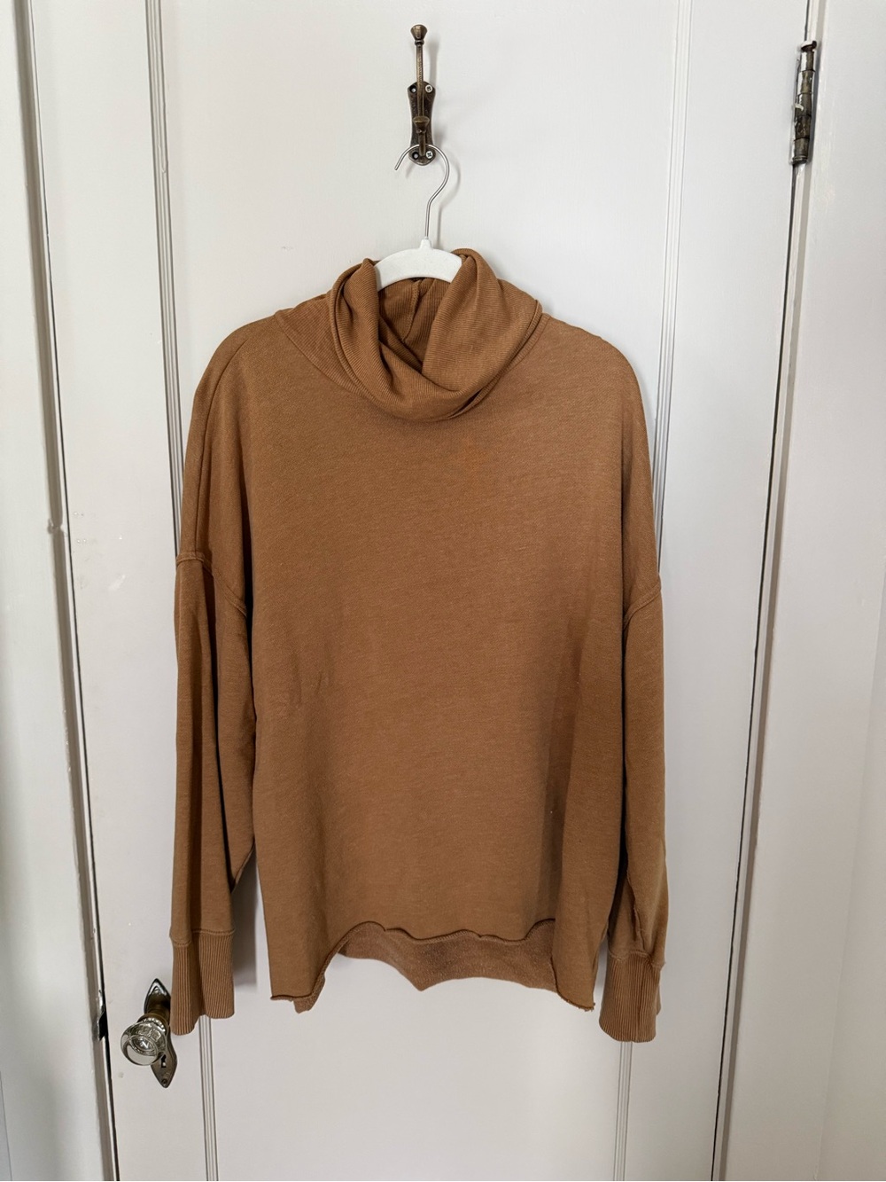 Aerie Camel Cowl Neck Sweater